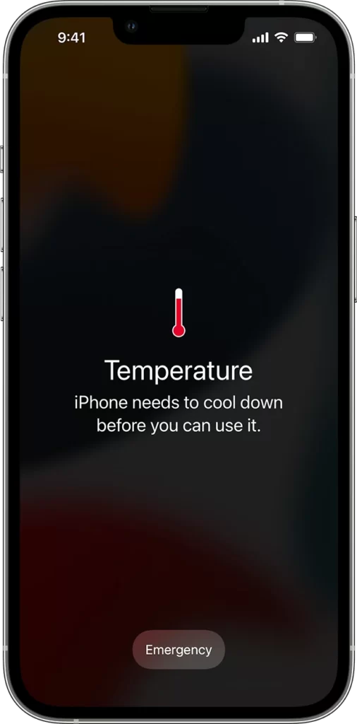 Alerte température iPhone13
