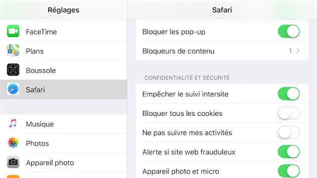 comment bloquer pub sur safari