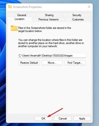 How To Change The Default Location Of Screenshots In Windows 11