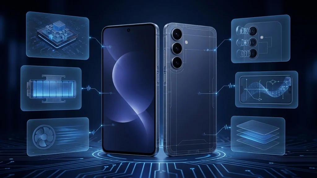 Le-Galaxy-S26-FE-se-revele-2-1024x576 Galaxy S26 FE : Samsung annonce son événement du 27 août, mais la fuite a déjà tout dévoilé