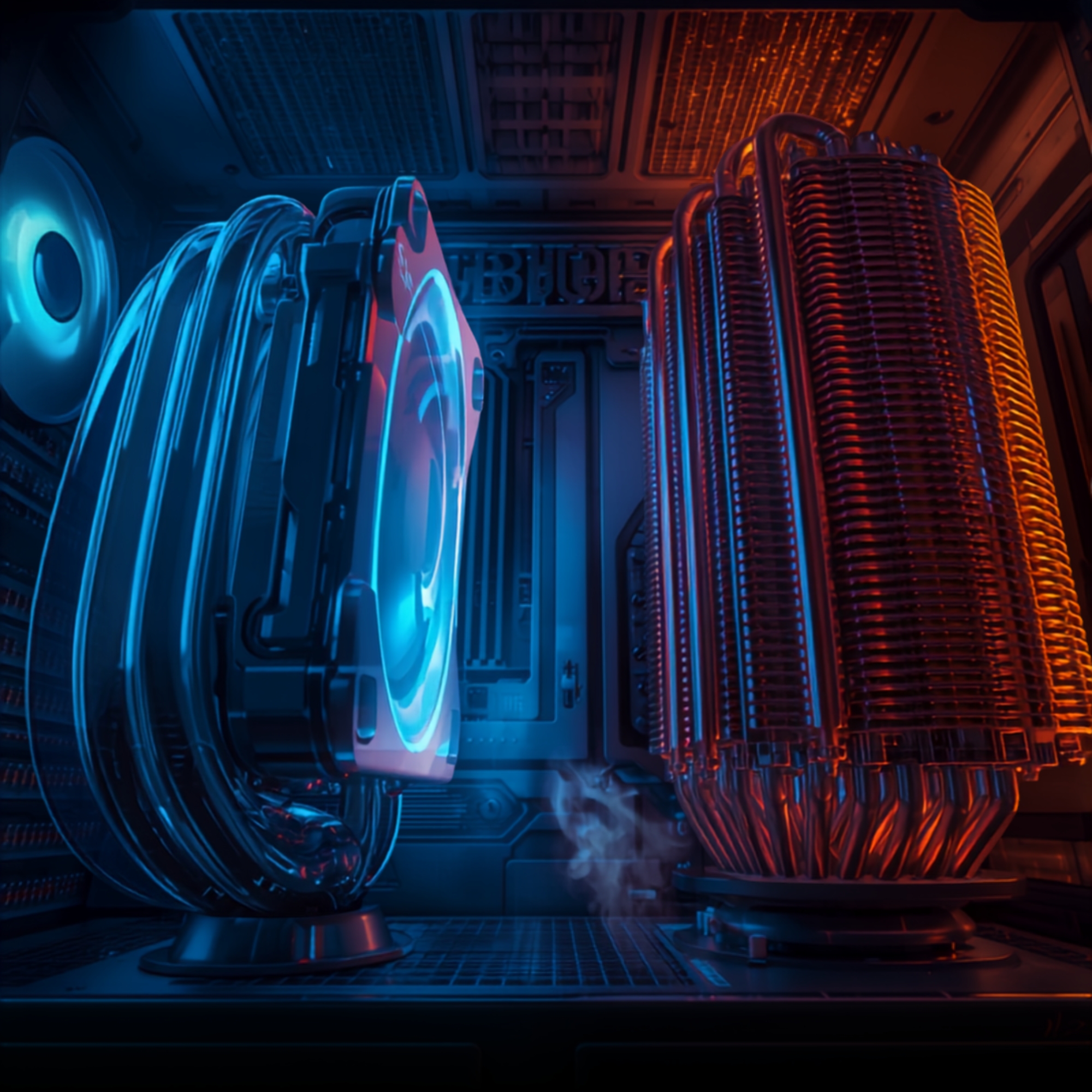 canva_group_batch2_p2_K_illus2 Dissipatore a liquido AIO vs dissipatore ad aria: quale raffreddamento CPU scegliere nel 2026?