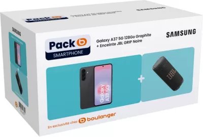 Galaxy A37 128 Go + enceinte JBL Grip à 399 €