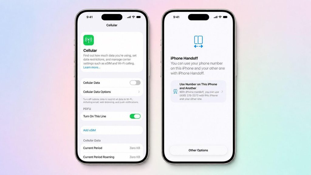 iPhone-Handoff-1024x576 iOS 27 : iPhone Handoff permet d'utiliser deux iPhone avec le même numéro