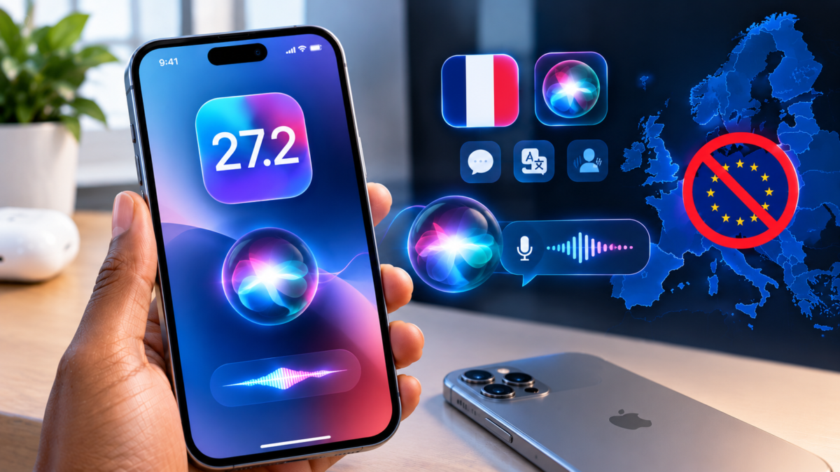 iOS 27.2 est disponible : Siri AI en français, mais pas dans l&rsquo;UE