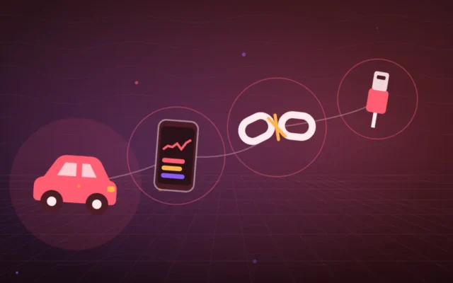 Smartphone déconnecté de l'écran d'une voiture, avec un câble USB et un lien rompu