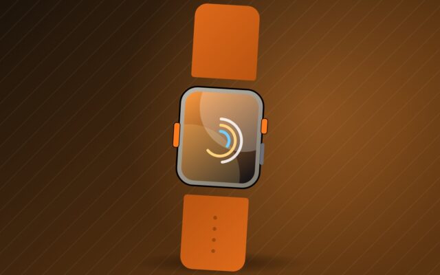 Illustration d'une montre de sport en titane pour l'Apple Watch Ultra 4