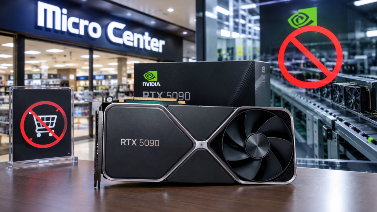 RTX 5090 : Micro Center ne la vend plus, Nvidia aurait arrêté la production