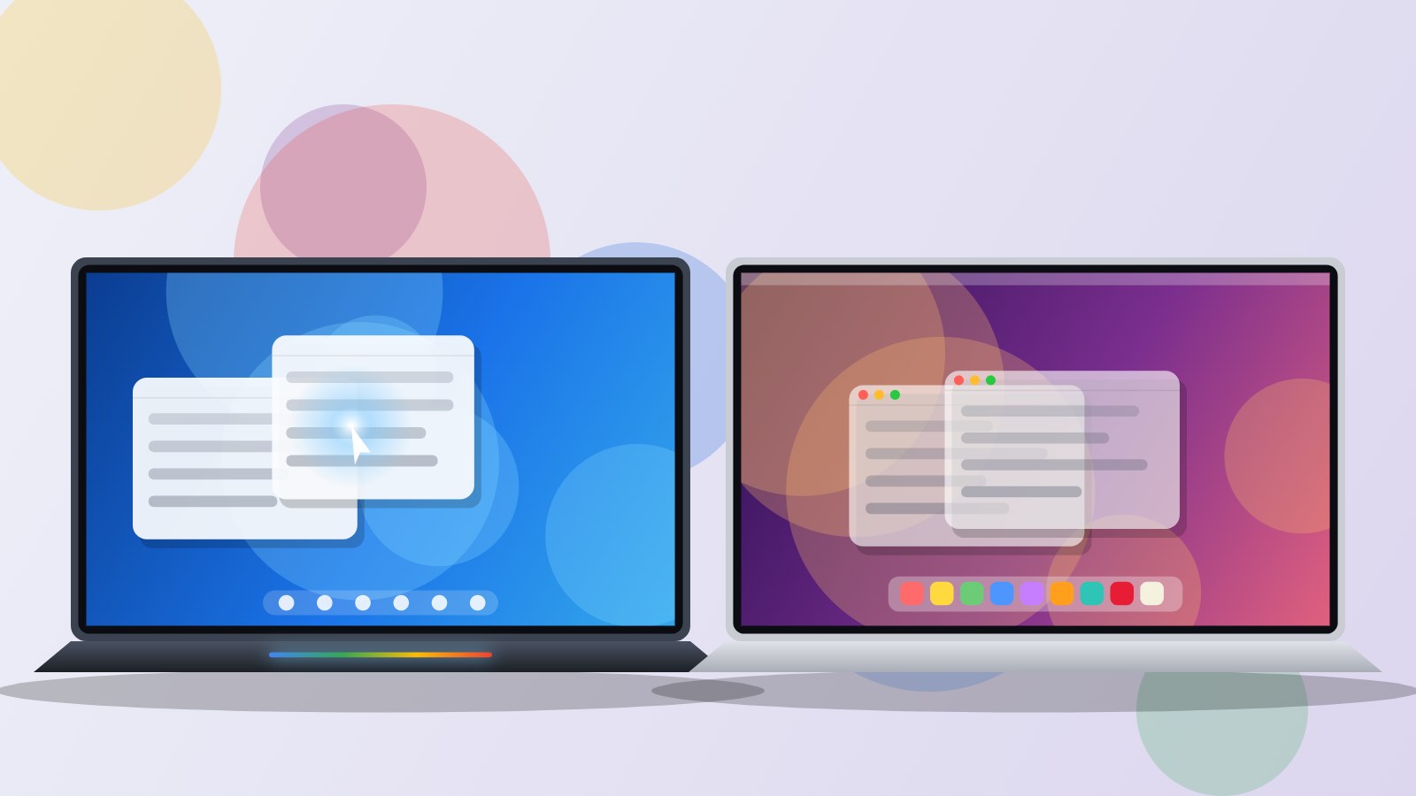 Googlebook OS vs macOS 27 : un Googlebook et un Mac côte à côte