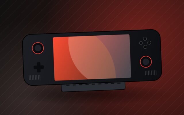 Illustration of a handheld gaming PC for our GPD Win 5 specs page