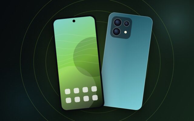 Illustrazione di uno smartphone per la scheda del Infinix Hot 70