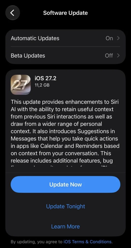 ios-27-2-is-out-v0-wid2xd19vuxh1-3-542x1024 iOS 27.2 è disponibile: Siri AI in francese, ma non nell'UE