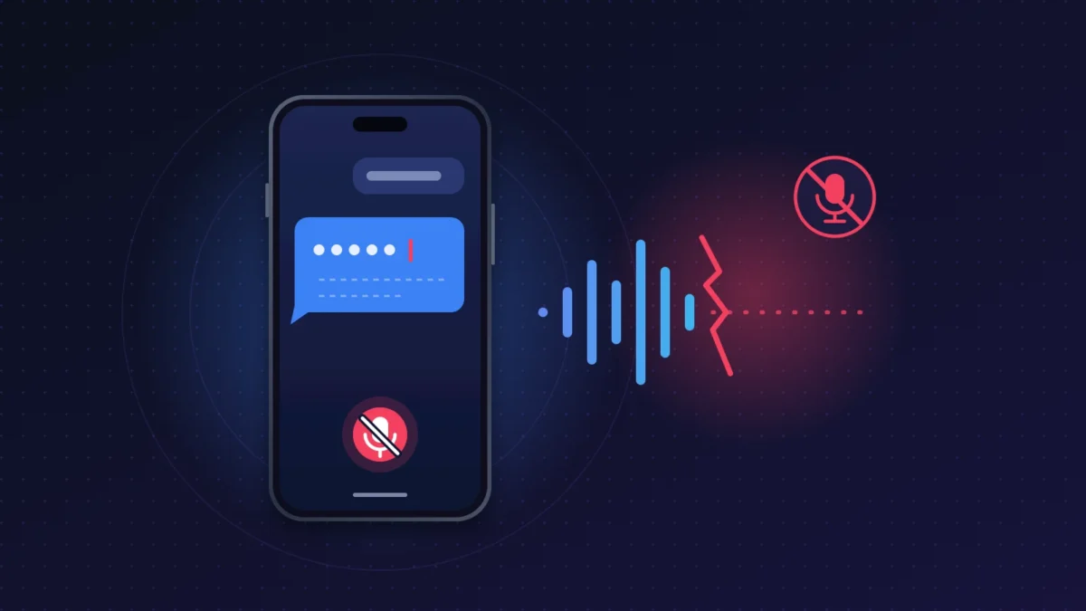Dictée vocale de l'iPhone 18 Pro qui s'arrête : onde sonore coupée net et message inachevé