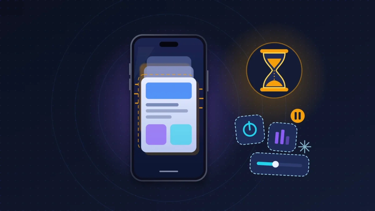 iPhone 18 Pro lent : cartes d'applications saccadées, sablier et widgets du centre de contrôle figés