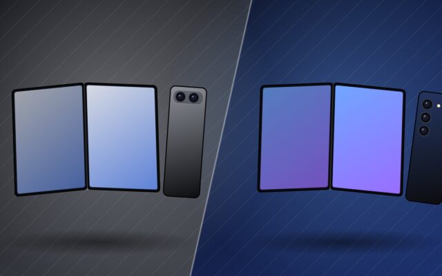 Illustration du comparatif iPhone Duo vs Galaxy Z Fold8, deux smartphones pliables génériques