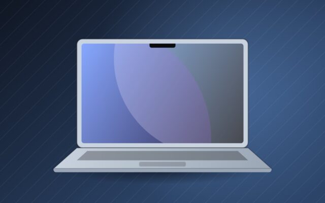 Illustration d'un ordinateur portable fin pour la fiche du MacBook Air M5