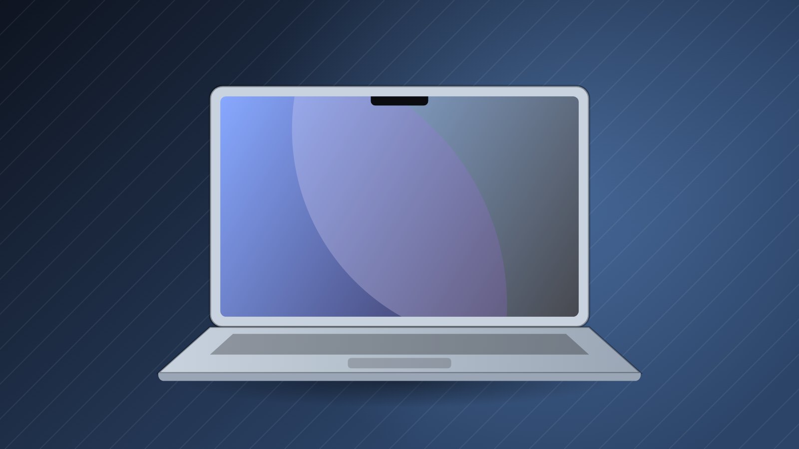 Illustration d'un ordinateur portable fin pour la fiche du MacBook Air M5