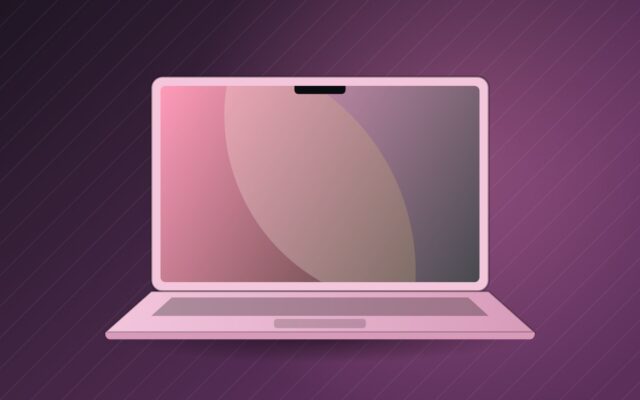 Illustration d'un ordinateur portable coloré pour la fiche du MacBook Neo d'Apple