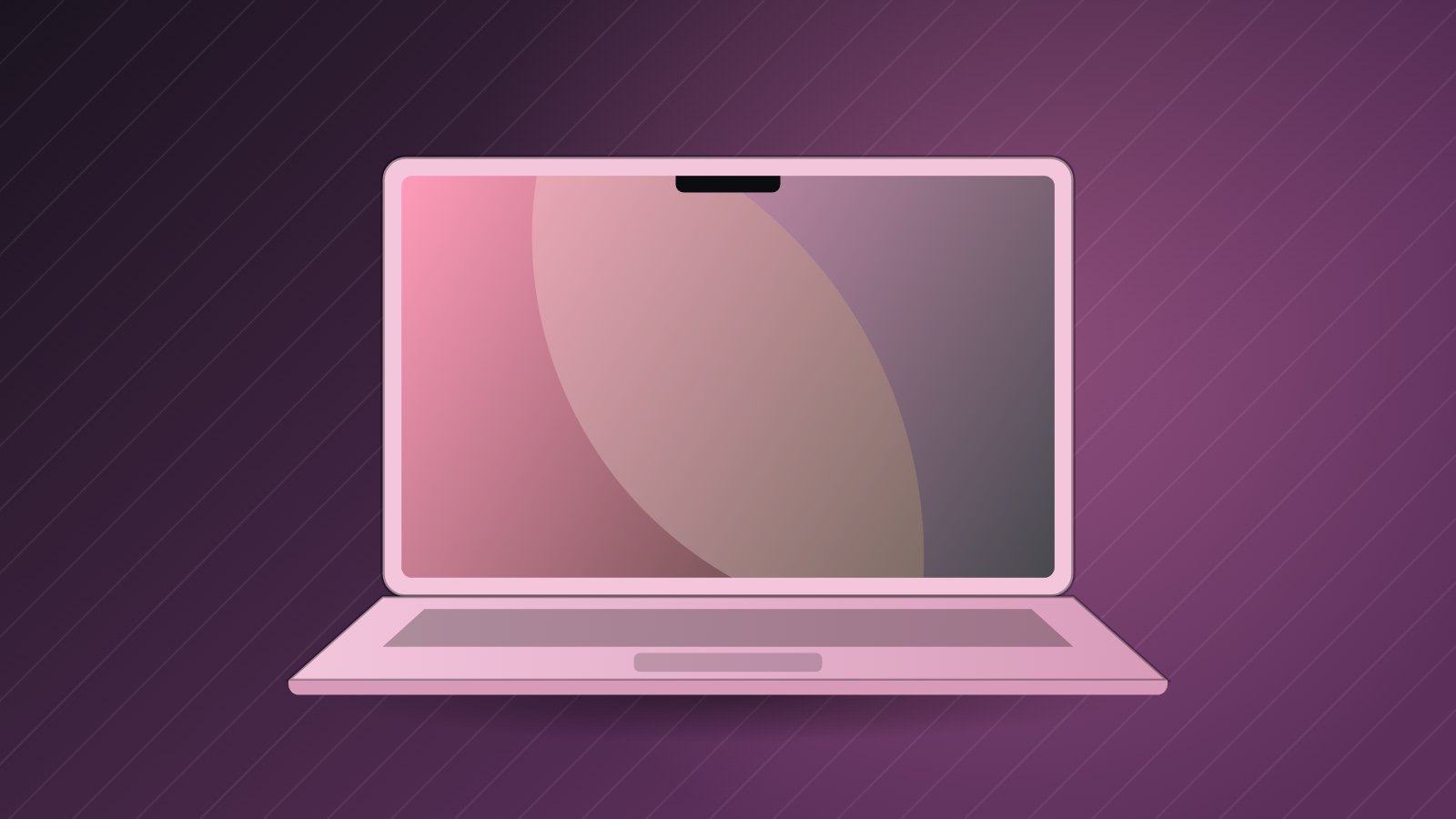 Illustration d'un ordinateur portable coloré pour la fiche du MacBook Neo d'Apple