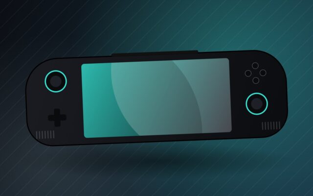 Illustration d'une console portable PC pour la fiche technique de la OneXFly Apex
