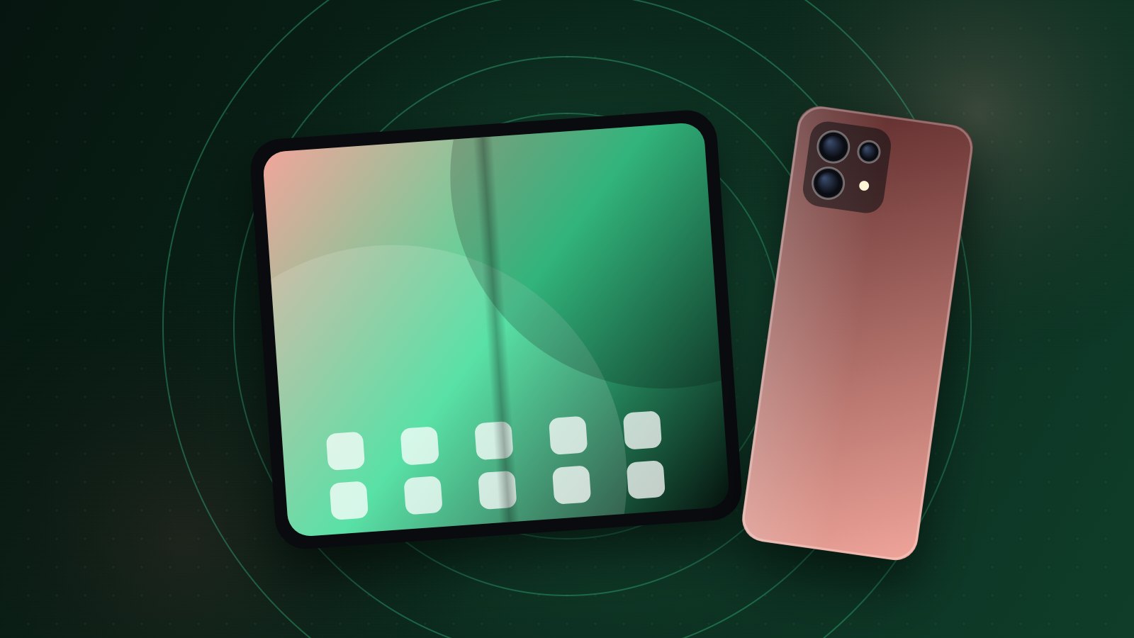 Illustration d'un smartphone pliable ouvert pour la fiche de l'Oppo Find N6