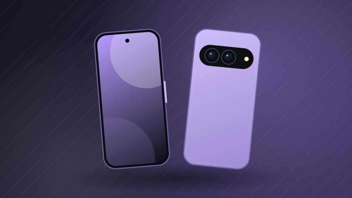 Illustrazione di uno smartphone compatto con barra fotografica orizzontale, scheda Pixel 11