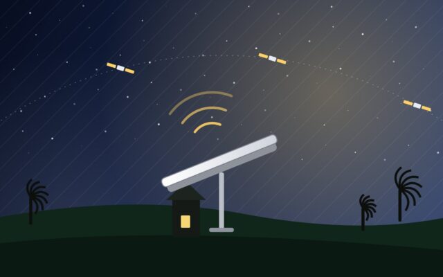 Illustration of a satellite dish for the article on Starlink Cameroon and its licence