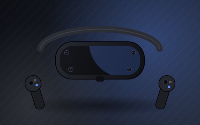 Illustration of a virtual reality headset for our Valve Steam Frame specs page