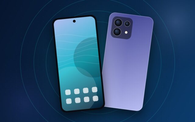 Illustrazione di uno smartphone per la scheda del Tecno Camon 50 Pro